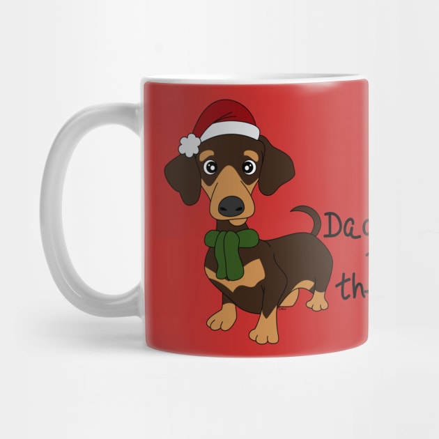 Dachshund Thru' The Snow by The Lemon Stationery & Gift Co